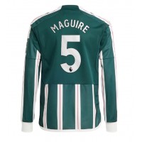 Manchester United Harry Maguire #5 Vonkajší futbalový dres 2023-24 Dlhy Rukáv
